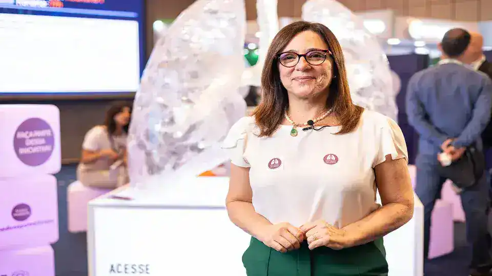 Ação de médicas por causas climáticas e saúde ambiental no evento Médicos Pelo Clima.