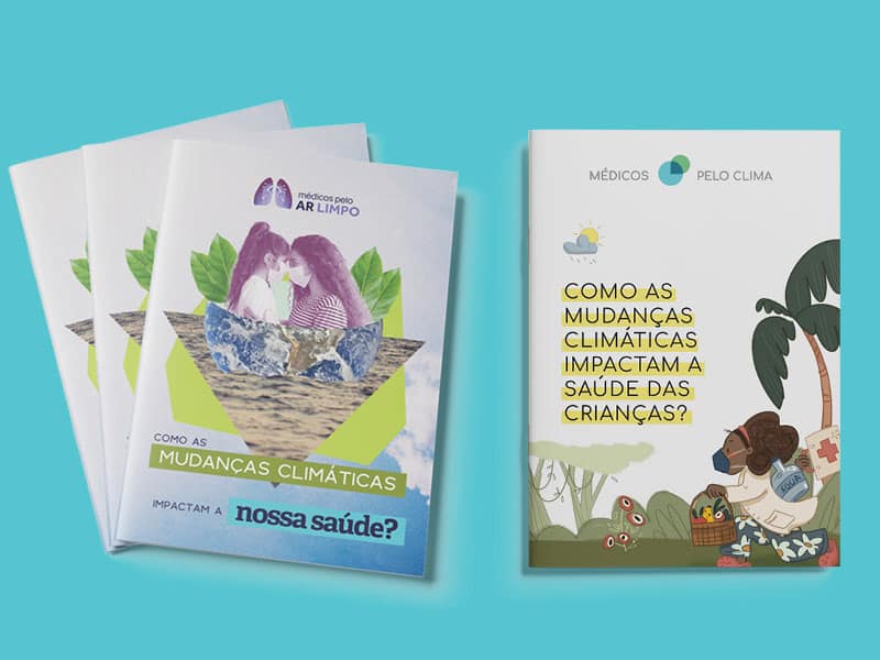 Mudanças climáticas impacto na saúde das crianças, guia educativo do Médicos Pelo Clima.